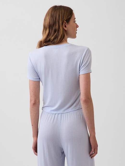 Image number 3 showing, Softest UltraFine Rib Modal PJ T-Shirt