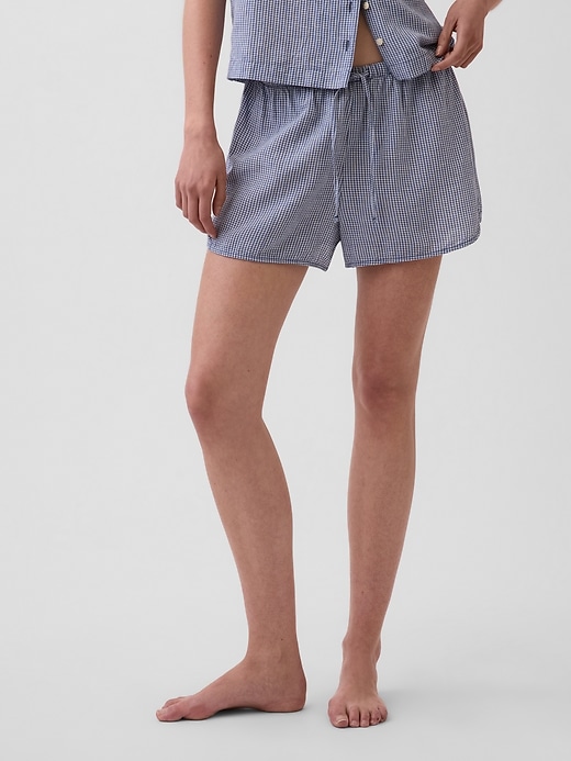 L'image numéro 2 présente Short de pyjama en gaze froissée