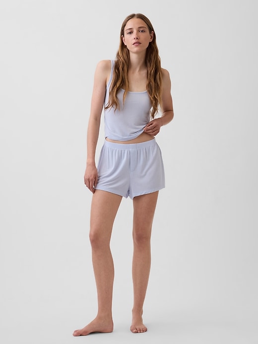 Image number 1 showing, Softest UltraFine Rib Modal PJ Shorts