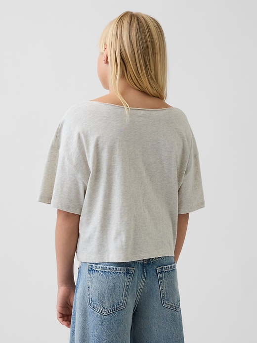 Image number 3 showing, Kids Oversized Wide-Neck T-Shirt