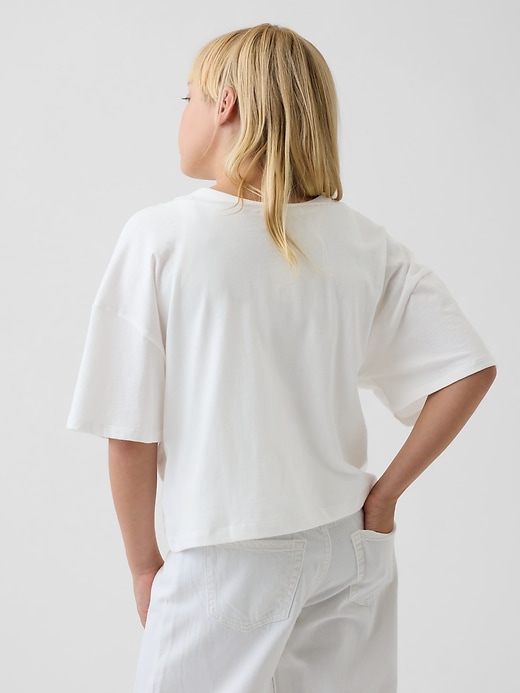 Image number 3 showing, Kids Oversized Wide-Neck T-Shirt