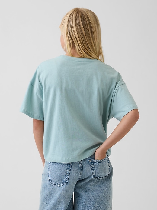 L'image numéro 3 présente T-shirt surdimensionné à imprimé pour enfant