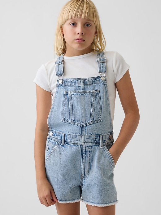 Image number 3 showing, Kids Denim Loose Shortalls