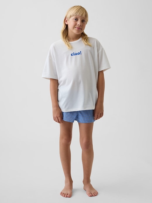 Image number 1 showing, Kids Recycled PJ Short Set