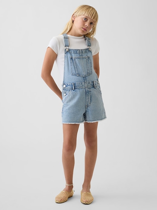 Image number 1 showing, Kids Denim Loose Shortalls