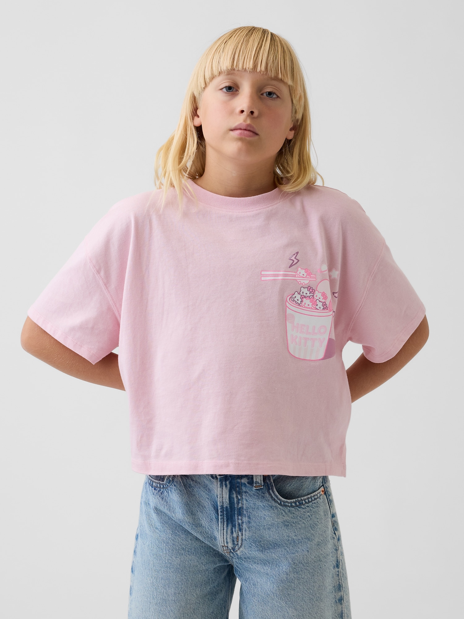Kids Hello Kitty Oversized Boxy T-Shirt