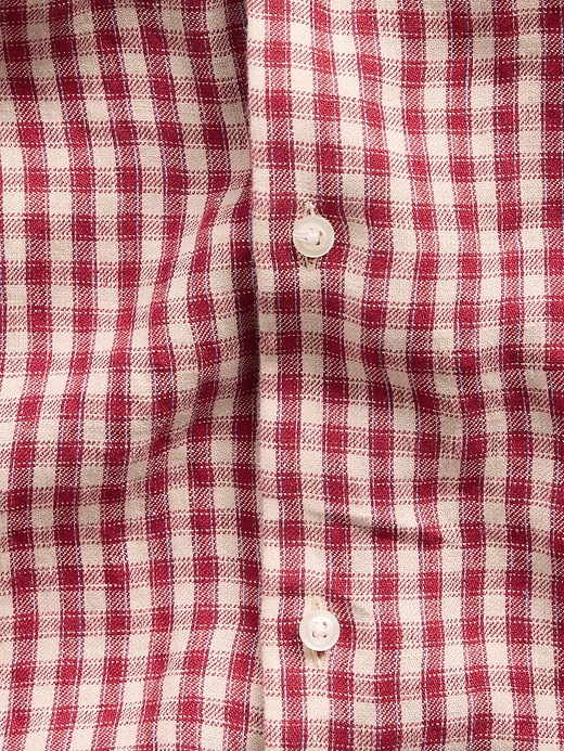 L'image numéro 4 présente Chemisier décontracté 100 % lin