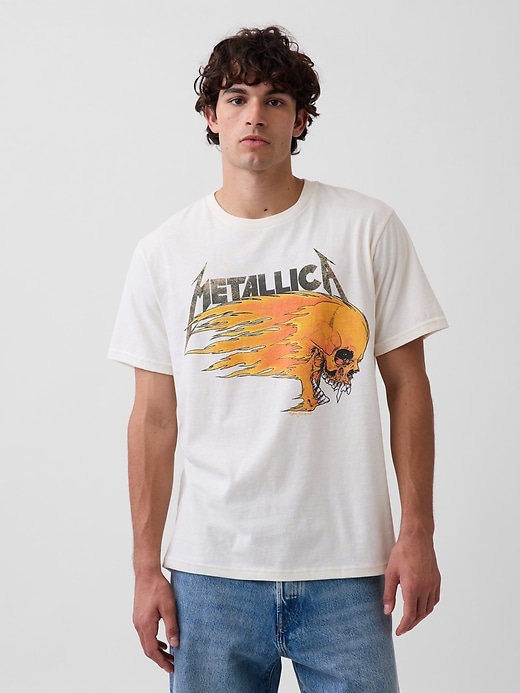L'image numéro 1 présente T-shirt décontracté à imprimé Metallica