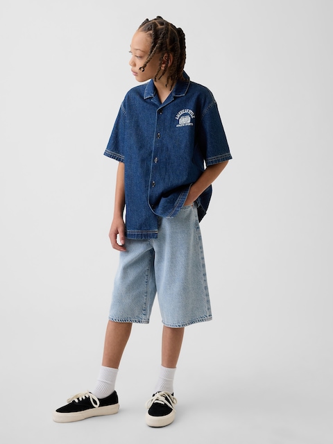 SHORT BALLON EN DENIM DOUCEUR SUPRÊME POUR ENFANT