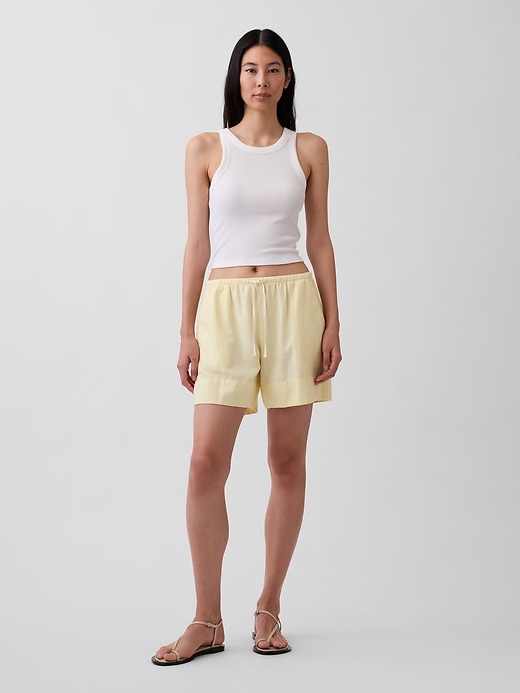 Image number 6 showing, Linen-Blend Easy Shorts
