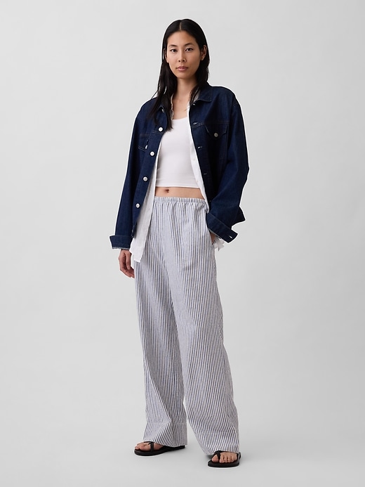 Image number 6 showing, Linen-Blend Easy Wide-Leg Pants
