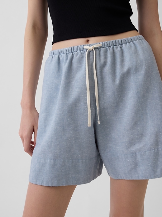 Image number 5 showing, Linen-Blend Easy Shorts