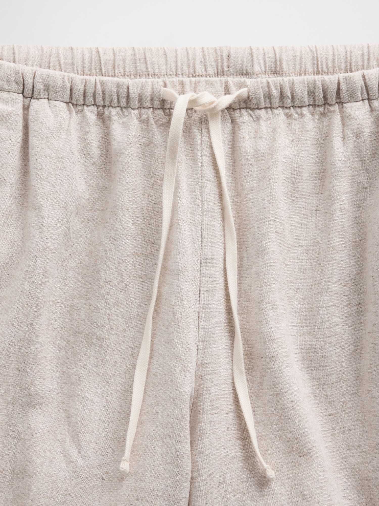 Linen-Blend Easy Wide-Leg Pants