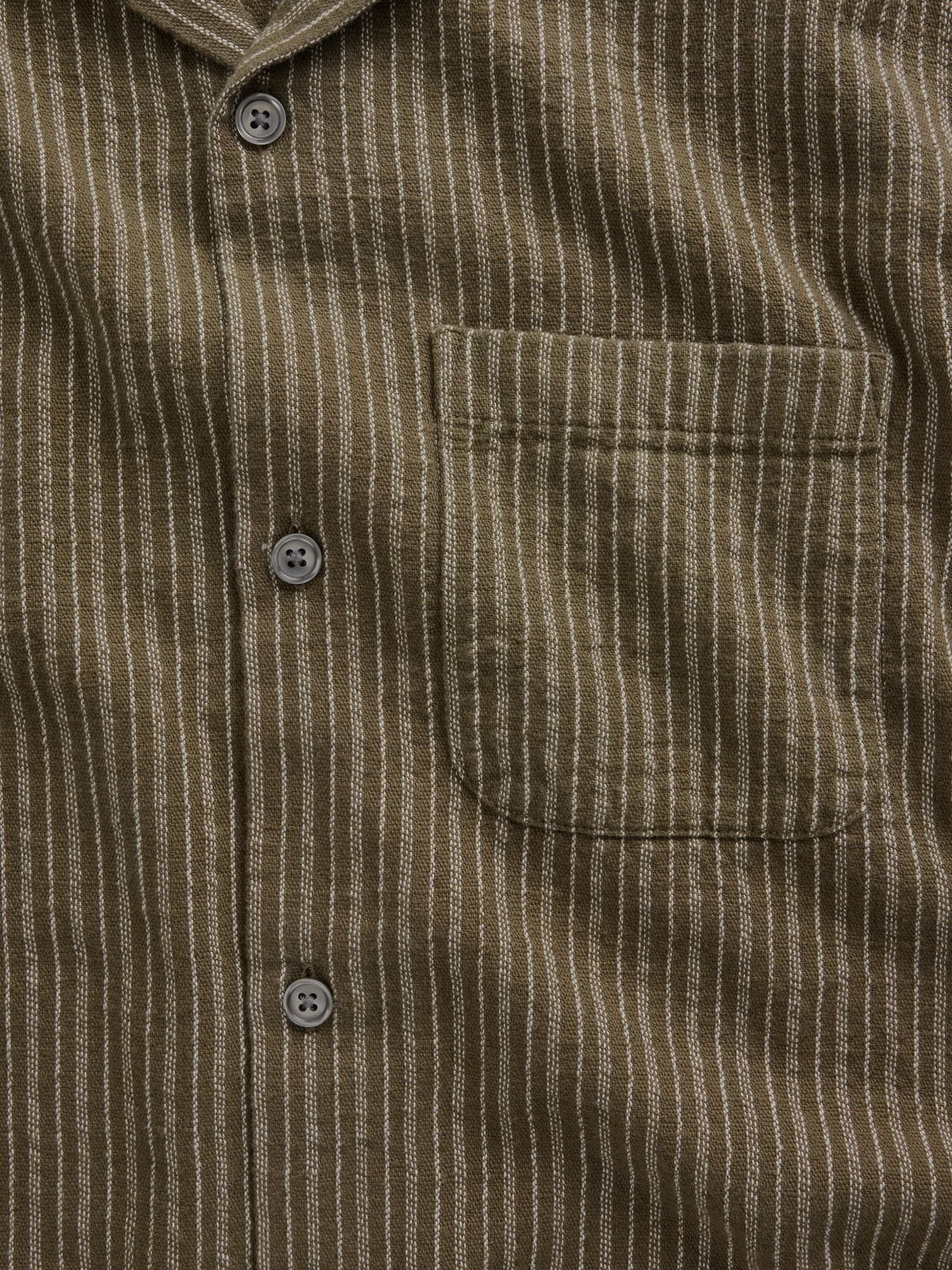 Dobby Stripe Relaxed Straight-Hem Shirt