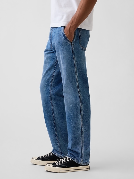 Image number 3 showing, Get Blue Relaxed Straight Trouser Jeans