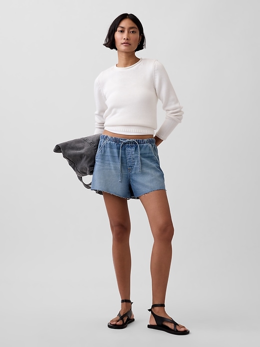 Image number 6 showing, 3.5” Low Slung Easy Denim Shorts