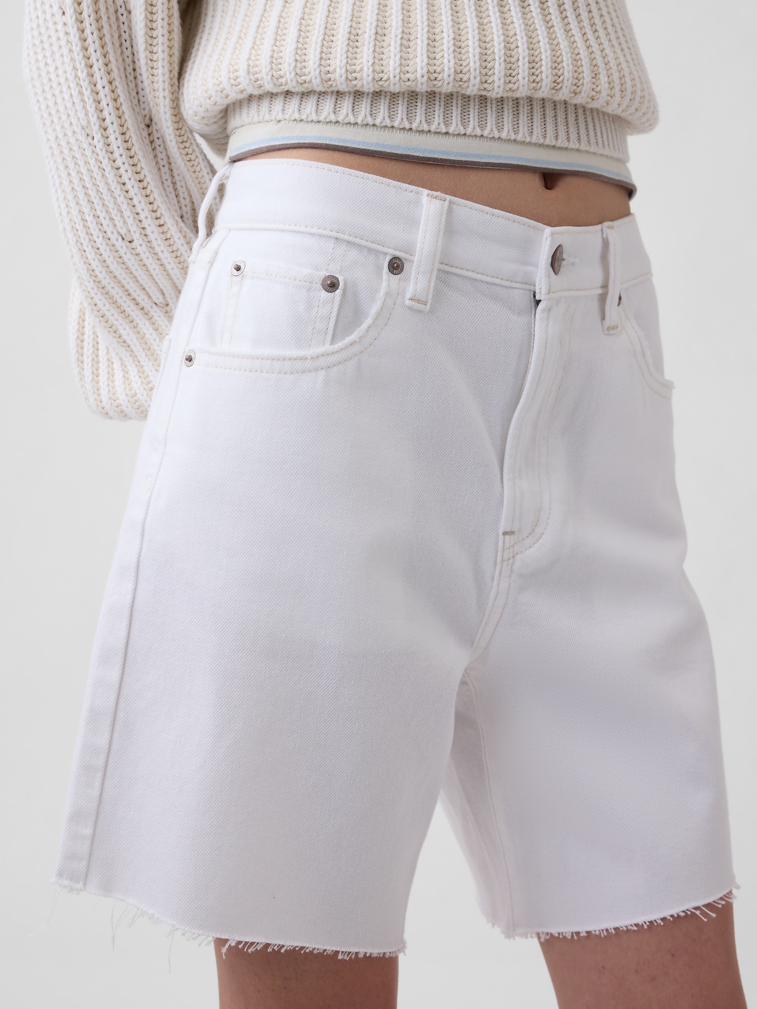 8" Mid Rise UltraSoft Loose Bermuda Shorts