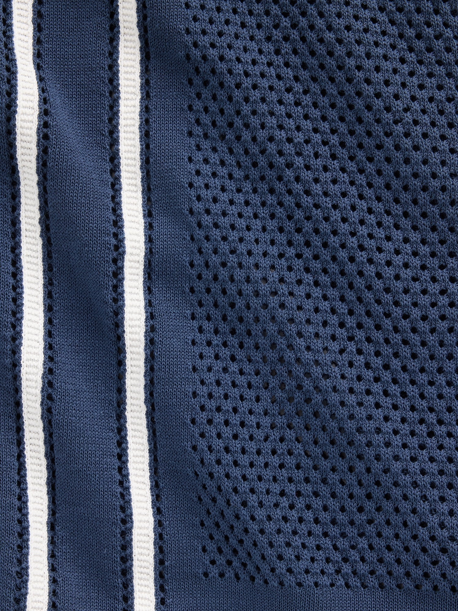 Stripe Camp Collar Sweater Shirt