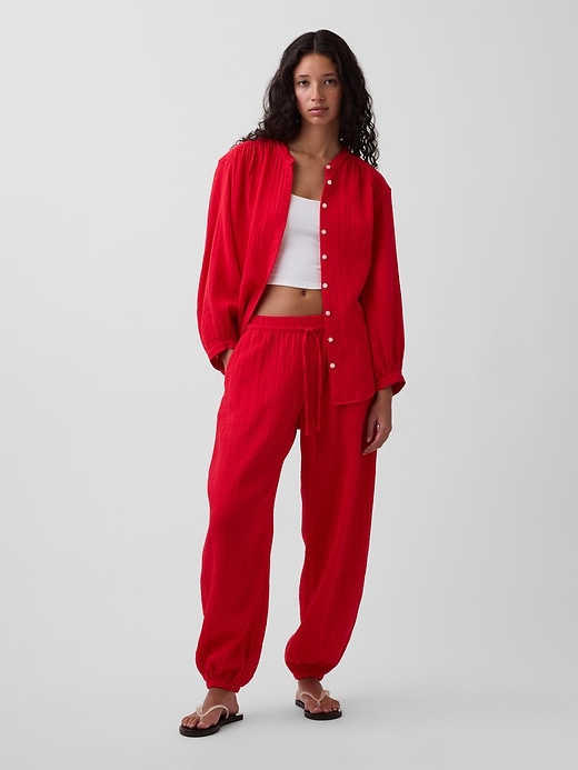 Image number 1 showing, Cotton Gauze Easy Joggers