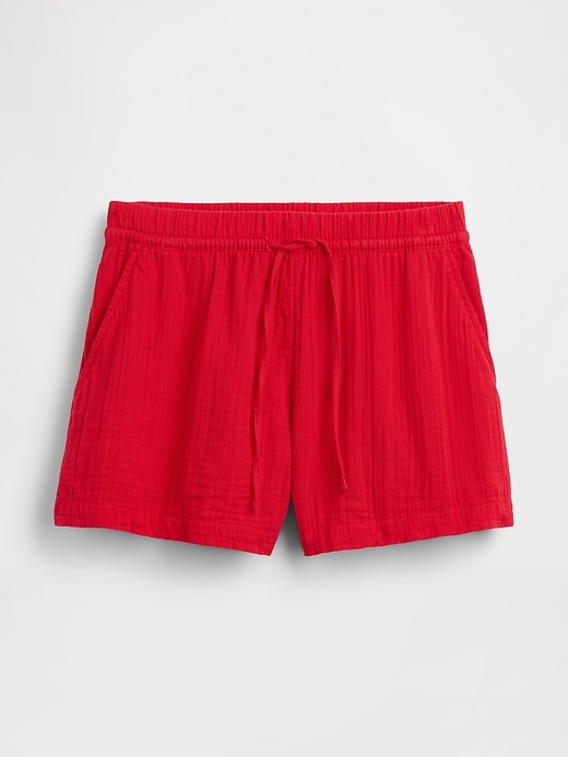 Image number 5 showing, 4" Mid Rise Cotton Gauze Easy Shorts
