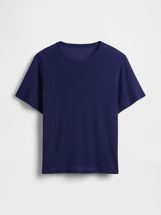 Image number 5 showing, Linen-Blend Relaxed T-Shirt