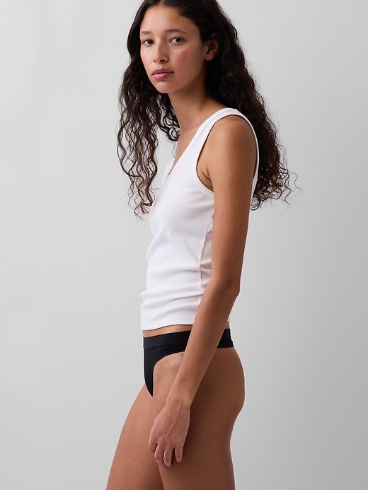 L'image numéro 2 présente Tanga en coton biologique extensible à logo