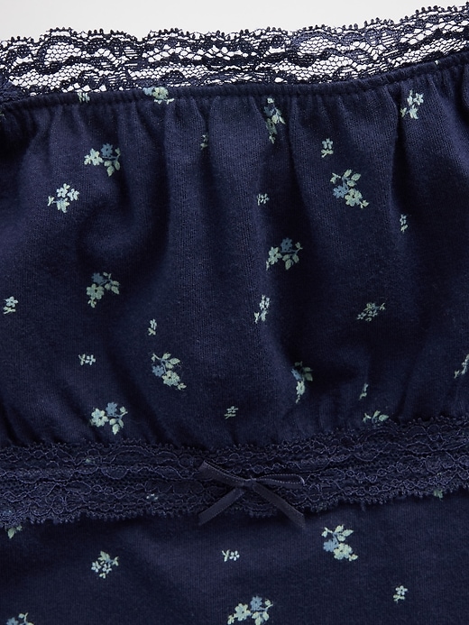 L'image numéro 4 présente Haut à manches bouffantes bordure en dentelle pour Enfant
