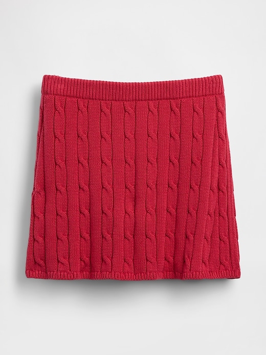 Image number 5 showing, 100% Cotton Cable-Knit Mini Skort