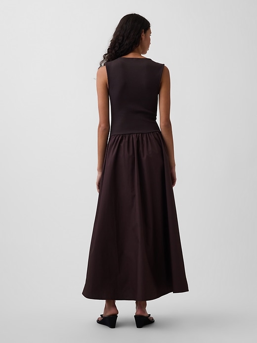 Image number 2 showing, Mixed Media Drop-Waist Maxi Dress