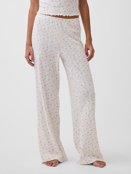 L'image numéro 2 présente Pantalon de pyjama en tricot pointelle