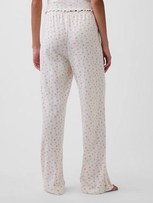 L'image numéro 4 présente Pantalon de pyjama en tricot pointelle