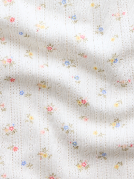 L'image numéro 4 présente Camisole de pyjama à ourlet ondulé en tricot pointelle