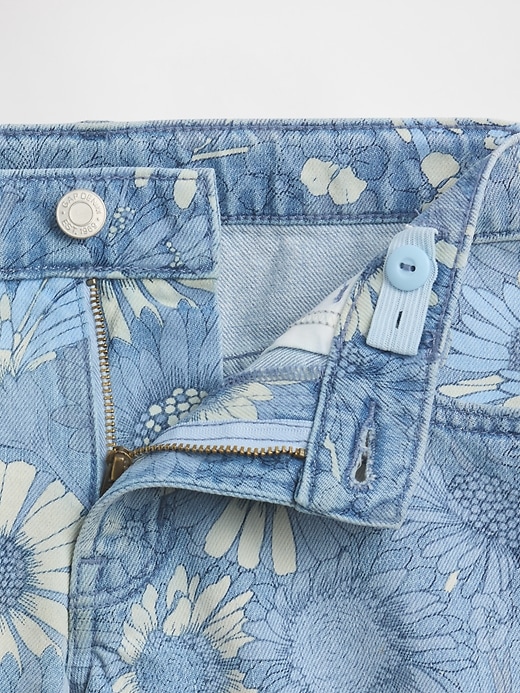 Image number 5 showing, Kids Low Rise Stride Floral Denim Shorts