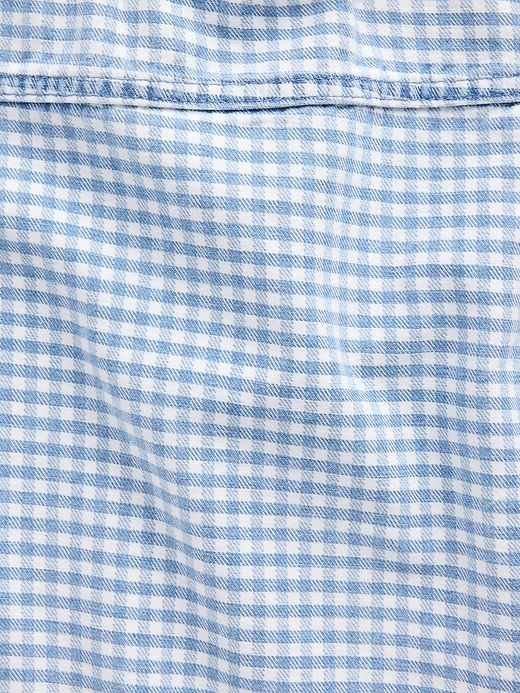 Image number 5 showing, Kids Gingham Denim Shell Tank Top