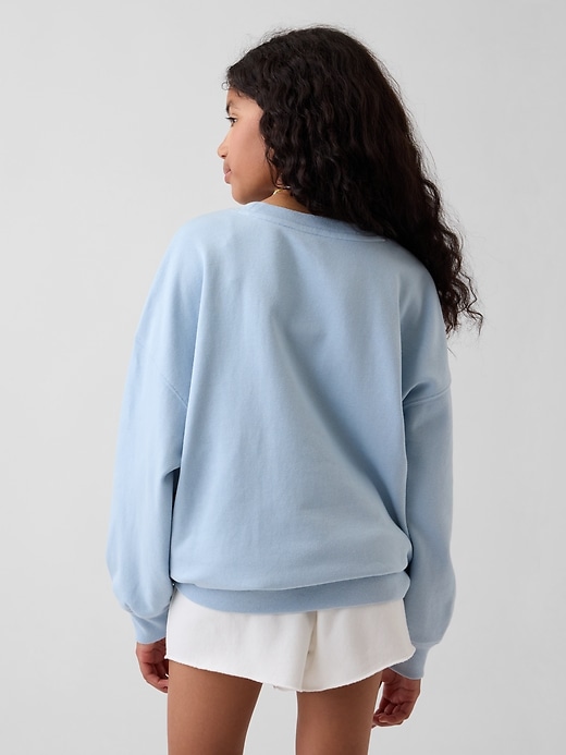 L'image numéro 3 présente Chandail en jersey bouclette VintageDoux surdimensionné à imprimé pour Enfant