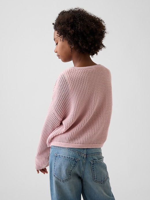 L'image numéro 3 présente Chandail surdimensionné crocheté à motif pour Enfant