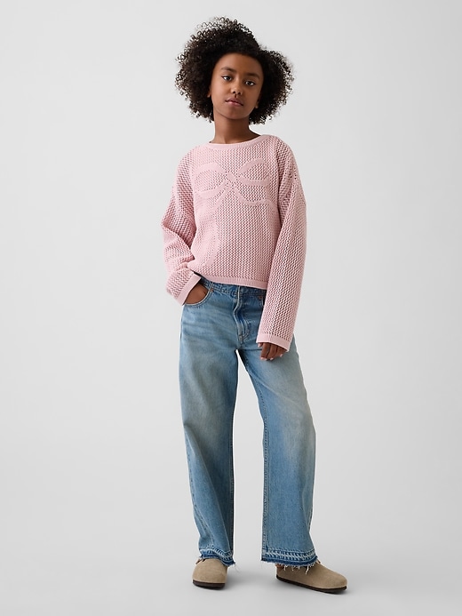 L'image numéro 4 présente Chandail surdimensionné crocheté à motif pour Enfant