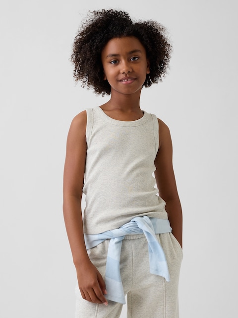 CAMISOLE CÔTELÉE À ENCOLURE DÉGAGÉE POUR ENFANT