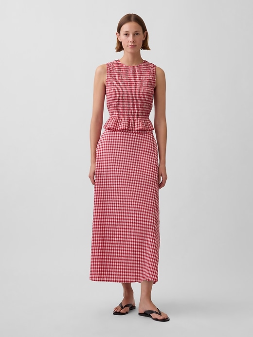 Image number 1 showing, Gingham Maxi Skirt