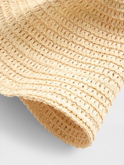 Image number 3 showing, Straw Bucket Hat