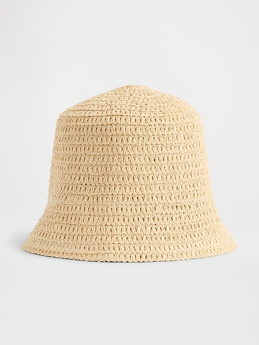 Image number 4 showing, Straw Bucket Hat