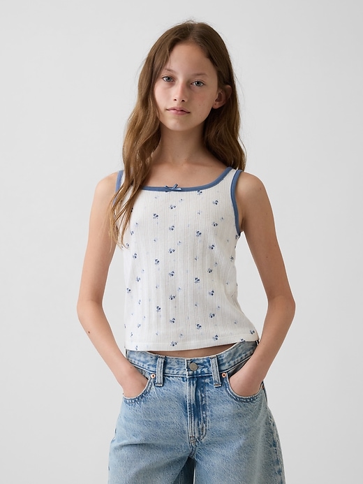 L'image numéro 1 présente Camisole en tricot pointelle pour Enfant
