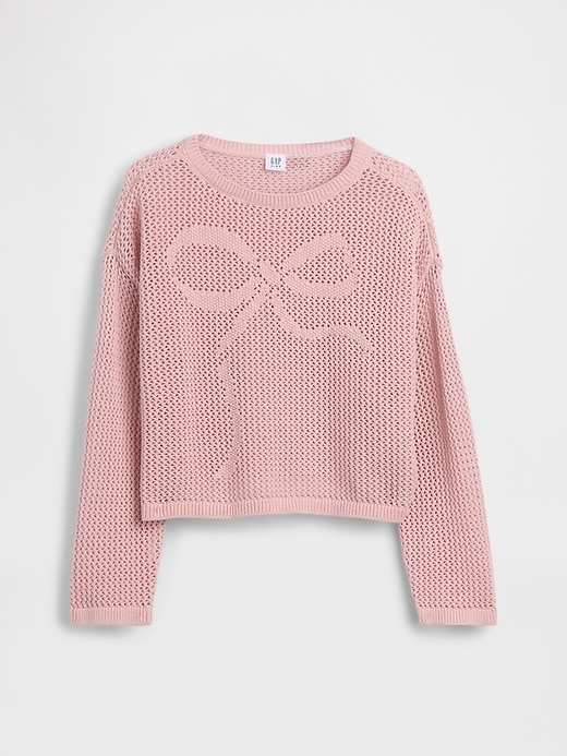 L'image numéro 2 présente Chandail surdimensionné crocheté à motif pour Enfant