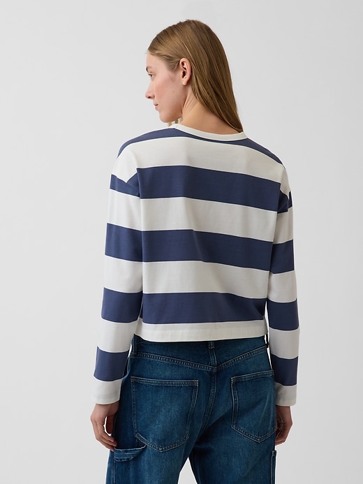 Image number 3 showing, Knit Oversized Crop T-Shirt