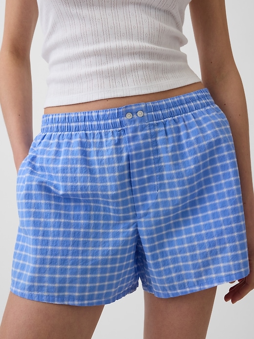 Image number 7 showing, 4" Seersucker Plaid Boxer Shorts