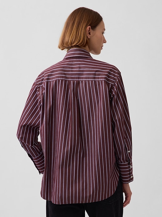 L'image numéro 3 présente Chemise ample en popeline de coton biologique