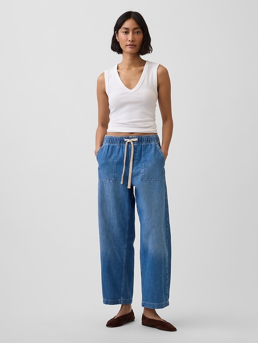Image number 1 showing, High Rise Easy Barrel Jeans