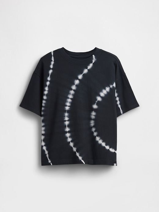 L'image numéro 2 présente T-shirt surdimensionné en tissu épais teint par nœuds pour Enfant