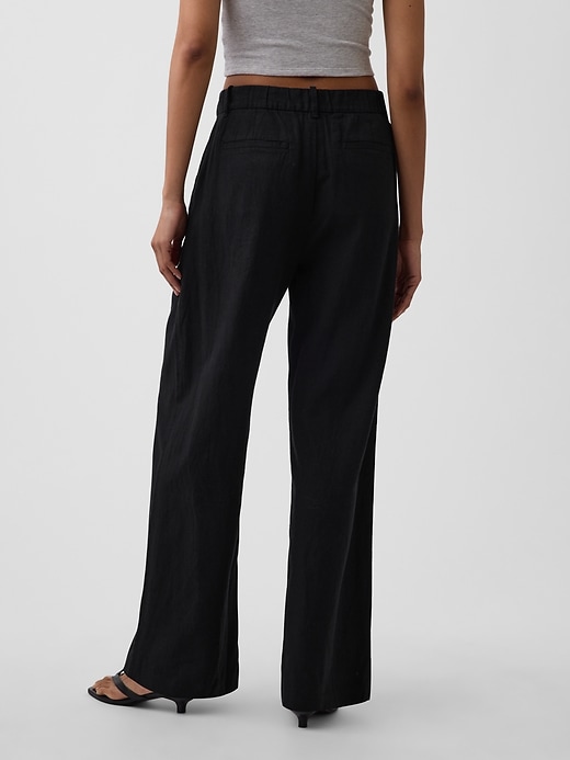 Image number 4 showing, 365 High Rise Linen-Blend Trousers