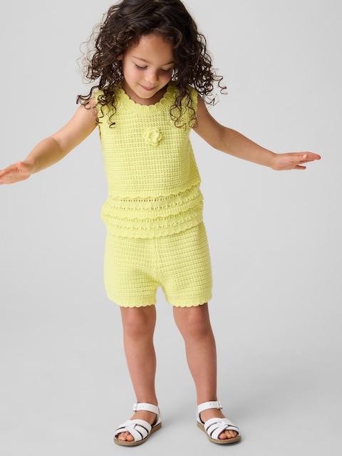 SHORT CROCHETÉ À TAILLE EXTENSIBLE POUR BÉBÉ ET TOUT-PETIT